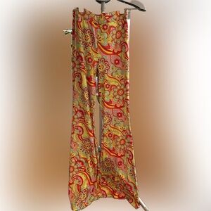 70’s flower power hippie pants bell bottom size medium